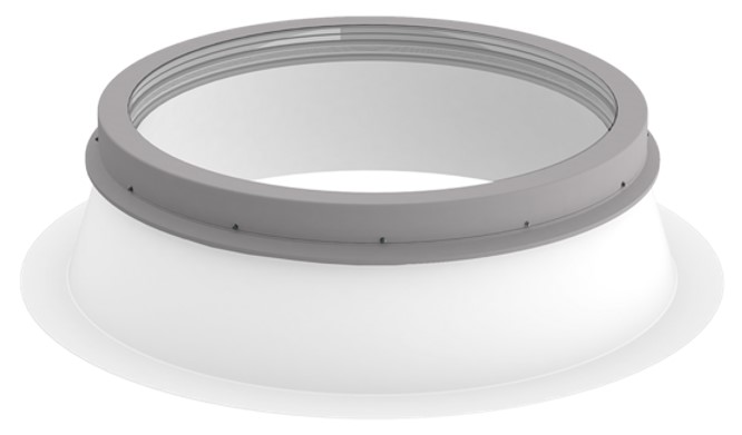 Exutoire de fumées DPFEC :  fenêtre de toit circulaire avec isolation thermique